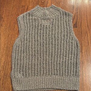 Mango Charcoal Knit Sleeveless Vest
